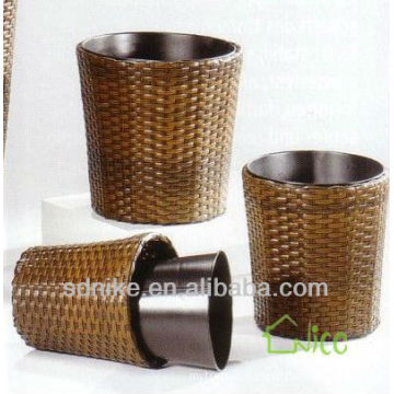 outdoor rattan flowerpot Vase-003